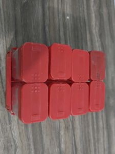 Combo Red Spice Rack with Jars