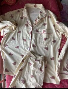 Heart Print Pajama Set