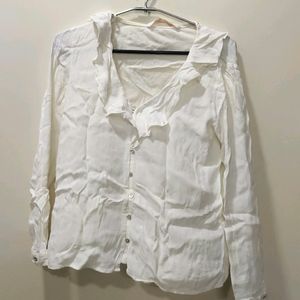 Zara Ruffled neck full sleeves top