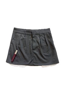 grey office siren mini skirt