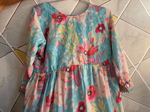Floral Print Anarkali Dress