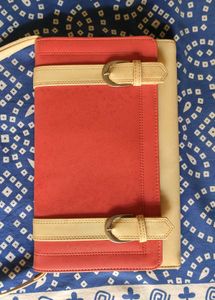 Chic Pink and Beige Sling Bag turned Clutch