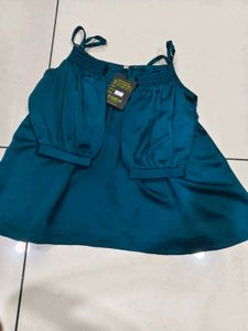 Teal Off-the-Shoulder Top