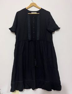Black Boho Mini Dress