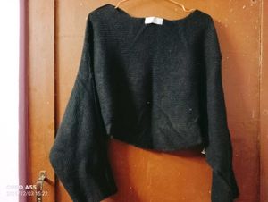 Stylish Black Knit Sweater