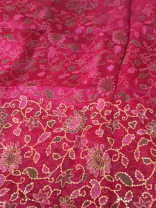 Red Embroidered saree