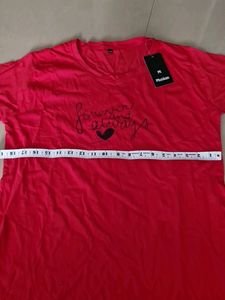 Red New Tshirt. Although Lable Is XXL OK For 38