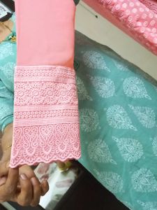 Pink Embroidered Kurti
