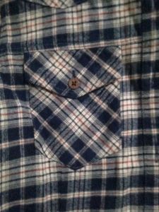 Blue Plaid Flannel Shirt