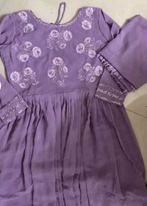 Lavender Embroidery Gown
