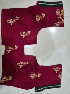 EMBROIDERY MAROON BLOUSE