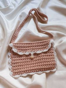 Crochet Ribbon Shoulder Bags