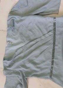 flutter sleeves grey Dress