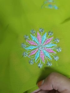 Green Dress Material