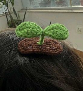 Crochet Sprout clip