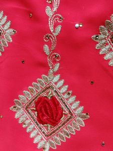 Heavily Embroidered Georgette Suit Piece Hot Pi