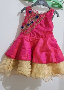 Girls Pink Party Dress