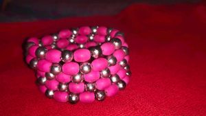 Pink Colour Bracelet &amp; Black And White Bangle