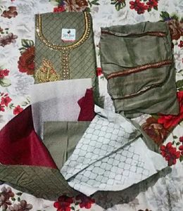 Party Wear Heavy Suit In 100% Cotton