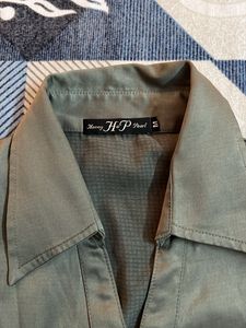 Green Button-Up Top