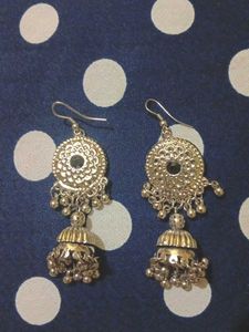 Silver Jhumka Earrings