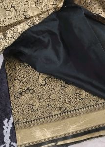 Black Banarasi Silk Saree....