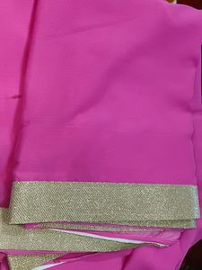 Beautiful Rose Pink Colour Saree