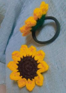 Sunflower Crochet Hair Accessories