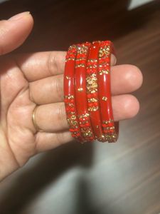 Red Designer Bangles Set