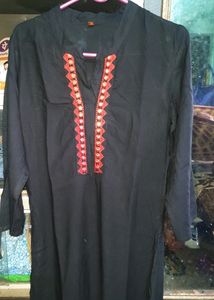 Black High Neck Kurti