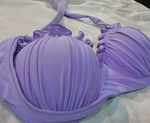 Lilac Ruffle Bikini Top