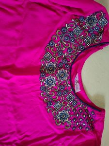 Beautiful Long Kurti Having Embroidery