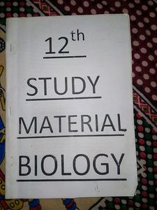 Biology Study Material class 12th