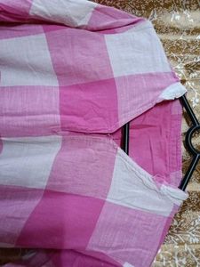 Pink Checkered Tunic Dress