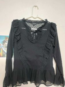 Black Chiffon Top