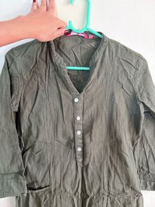 Olive Green Kurti Dress