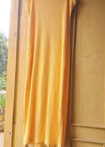 Yellow Ribbed Bodycon