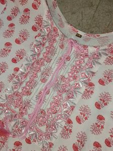 Pink Floral Kurta Set
