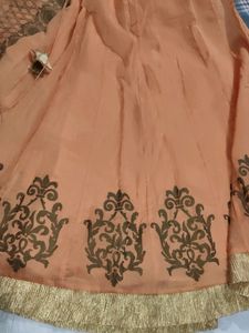 Women Falred Round Skirt With Dupatta Set