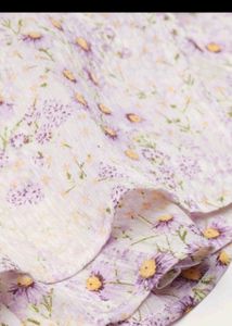 wrapover blouse top purple flower