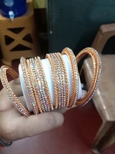 New Bangels...white &amp; Rose Gold Colour Stone