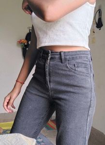 New Grey Straight Jeans...
