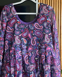 Paisley Print, Chudidaar Sleeves Kurta