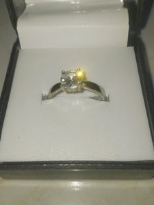 Pure Silver Ring Single Stone Daily Wear 925