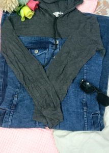 korean style denim top