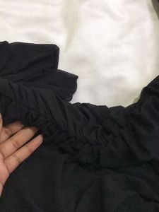Black Ruched Mini Dress