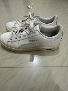 Puma White &amp; Green Sneakers
