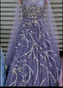 Elegant Lavender Embellished Gown