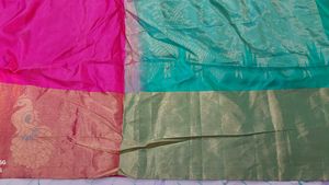 Elegant Pink &amp; Green Saree