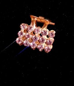 Sparkly Pink Jeweled Hair Clip